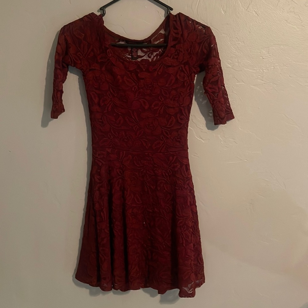 XS Material Girl Maroon formal dress